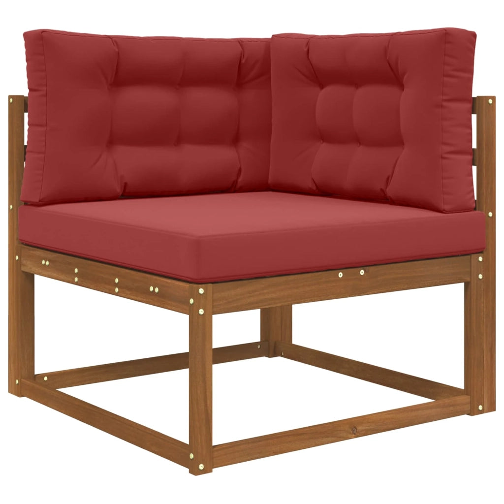 Cuscino per divano da esterno 3 pcs Rosso vino Poliestere