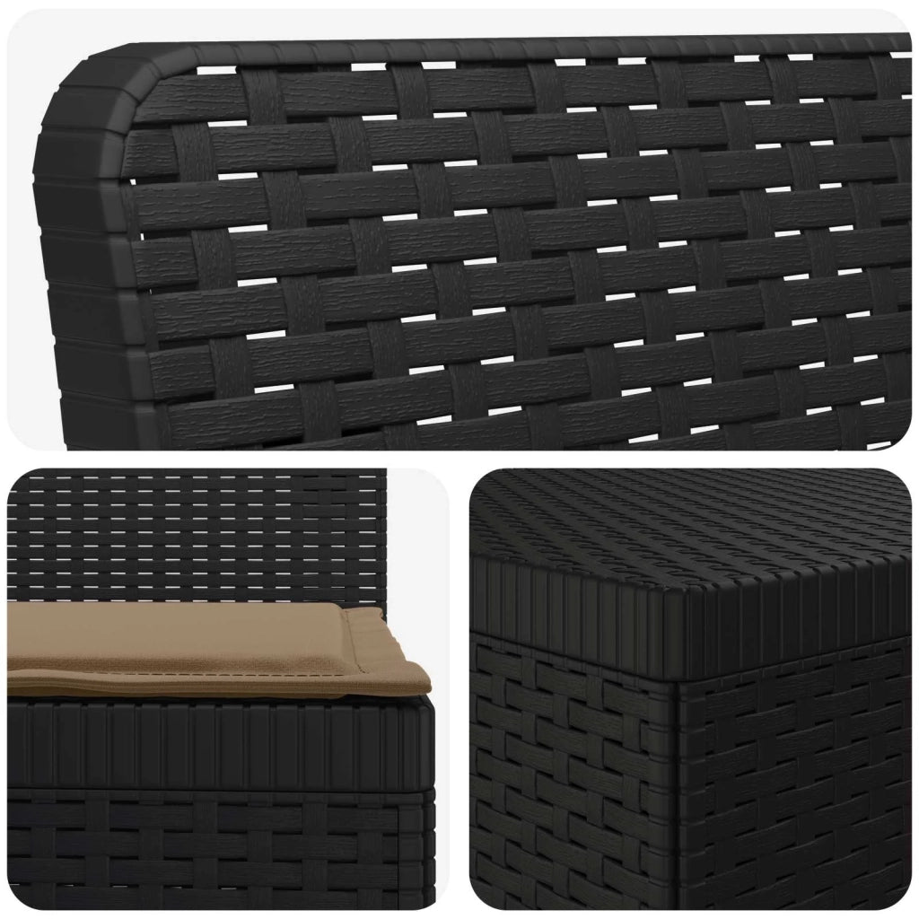 Divano da Giardino 5 Posti con Cuscini Stile Rattan PP 3444036