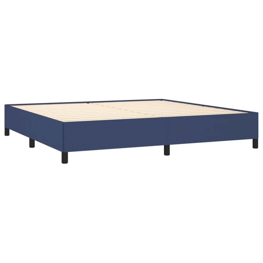 Giroletto a Molle con Materasso Blu 200x200 cm in Tessuto cod mxl 59019
