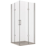 Box doccia 2 lati a soffietto trasparente senza profili 6mm h195 anticalcare rea, misura 65x100