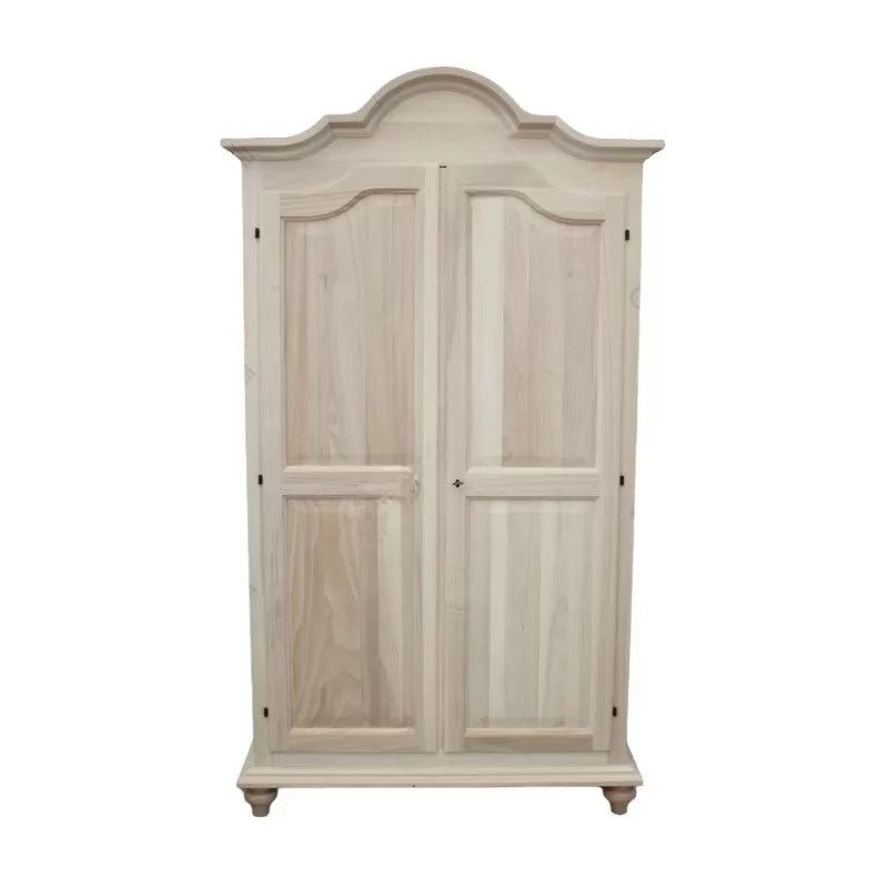 armadio classico 2 porte legno grezzo 112x46x204 (475) - Mobili 2G