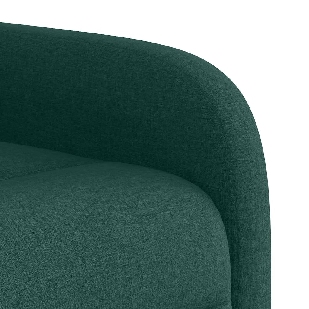 Divano Sedia-Poltrona Massaggiante Reclinabile Verde Scuro in Tessuto 796990