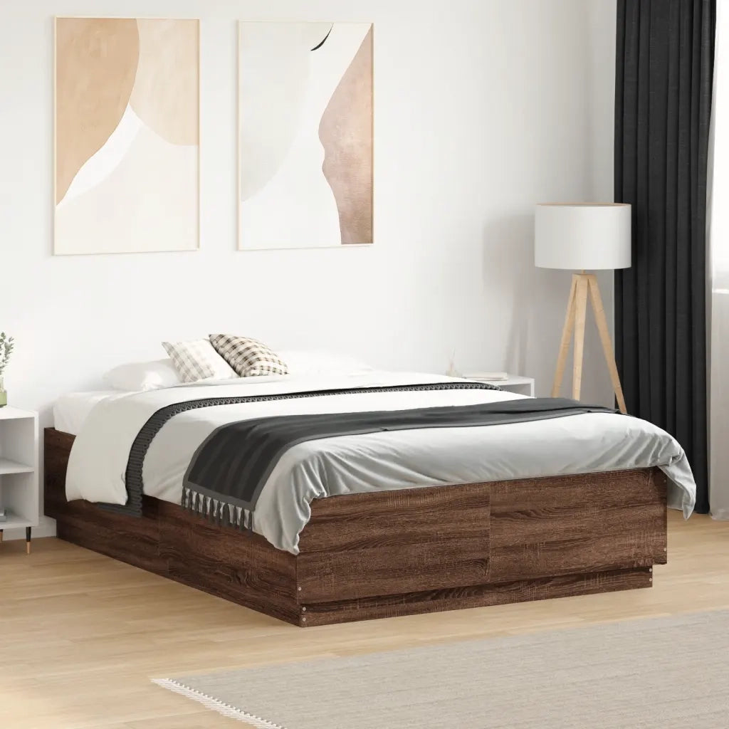 Giroletto Luci LED Rovere Marrone 120x190 cm Legno Multistrato 3209659
