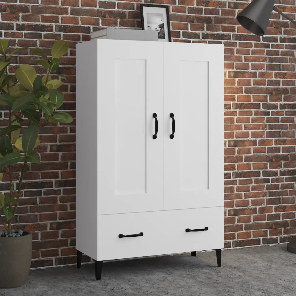 Credenza | Madia | Buffet da pranzo | Armadio da pranzo Bianca 70x31x115 cm in Legno Ingegnerizzato
