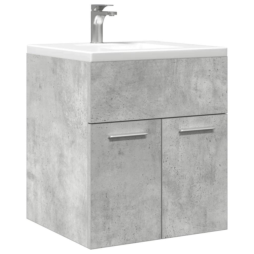 Mobile Lavabo | Armadio Lavabo Bagno Grigio Cemento 41x38,5x46 cm in Truciolato