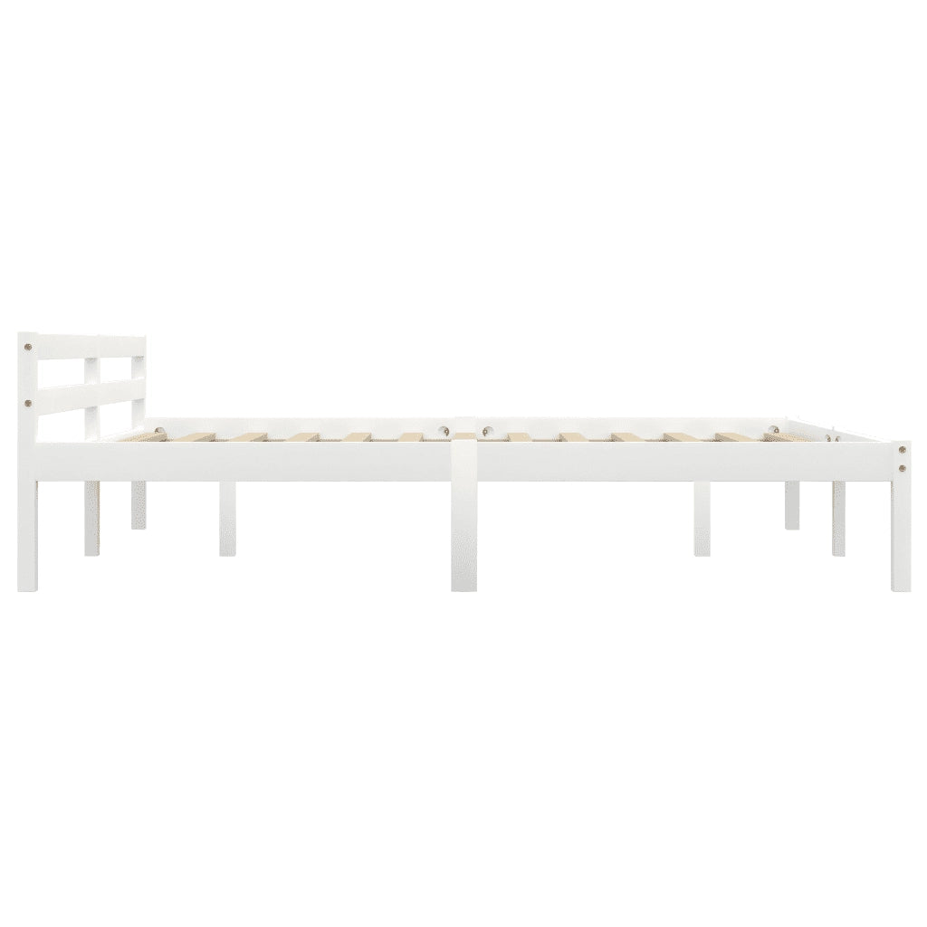 Giroletto senza Materasso Bianco 160x200 cm in Legno di Pino 283188