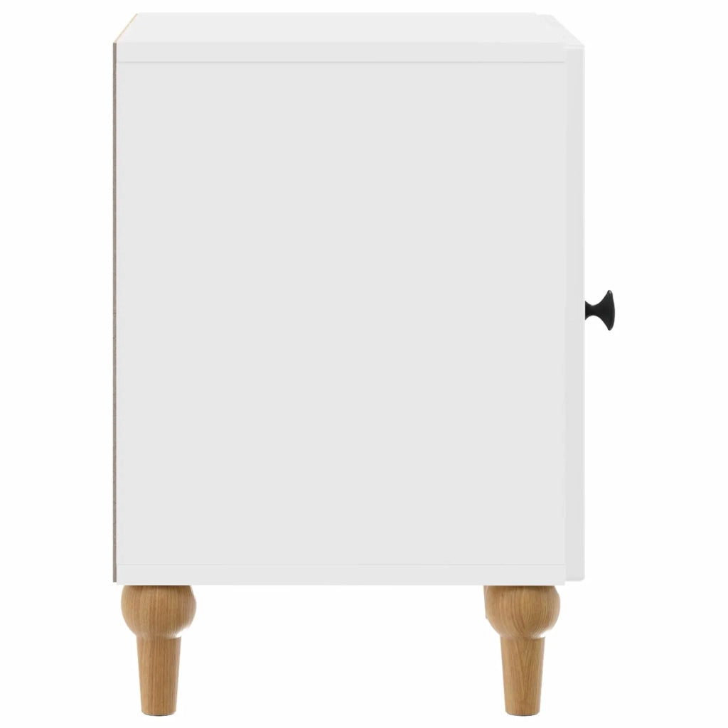Armadio da Notte 2 pcs Bianco Lucido 43 x 34,5 x 50 cm