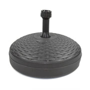 Trade Shop - Base Per Ombrellone Effetto Midollino ø45xh30.5cm Capacità 17lt Per Pali Da ø33 A ø48mm - Antracite