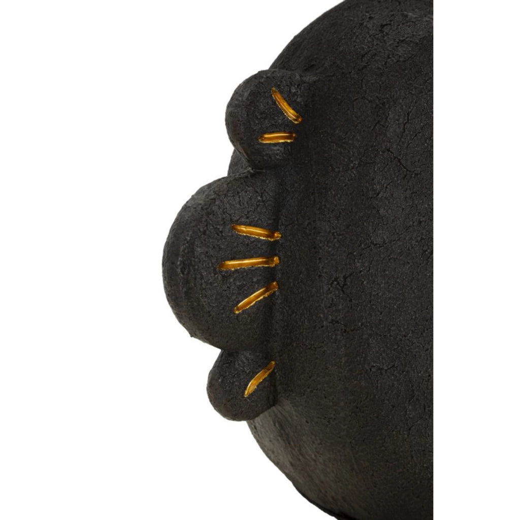 Lampada da Tavolo VKH163, Marrone, Poliresina, 27,5x27,5x39,5 cm