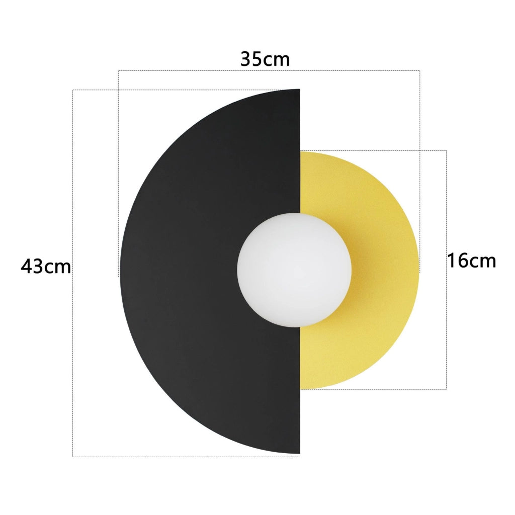 ZMH Lampada da soffitto retrò nero oro rotonda vetro E14 per corridoio