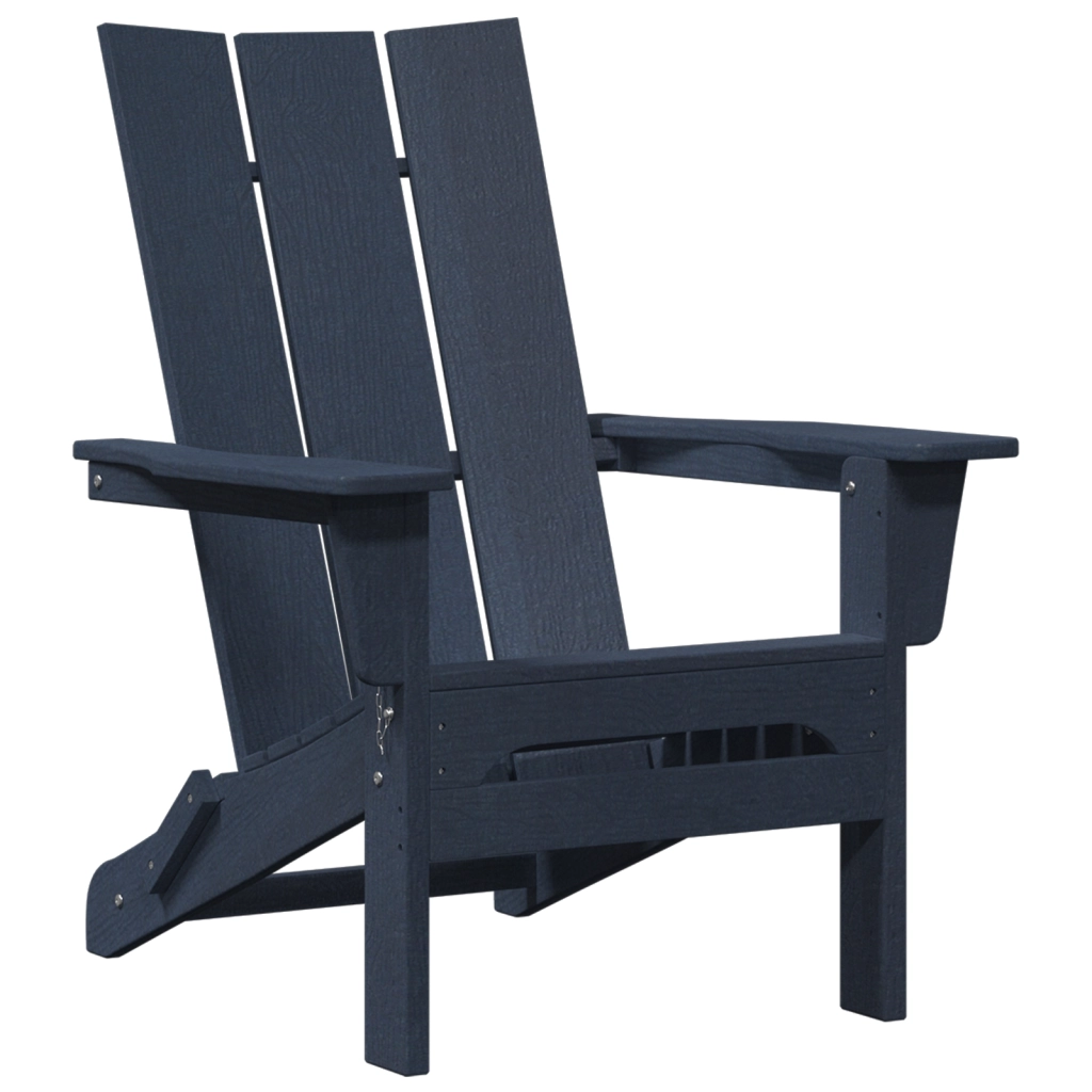 Set di Sedute da Giardino 3 Pezzi Blu Navy HDPE