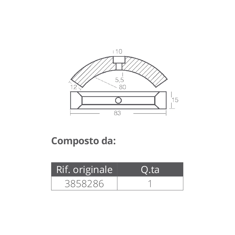 KIT ALLUMINIO VOLVO ELICA 3 PALE