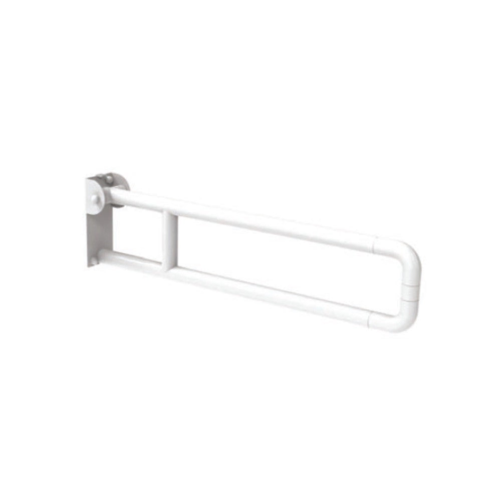 Barra maniglione ribaltabile per disabili e terza etã€ cm 70 alluminio nylon bianco