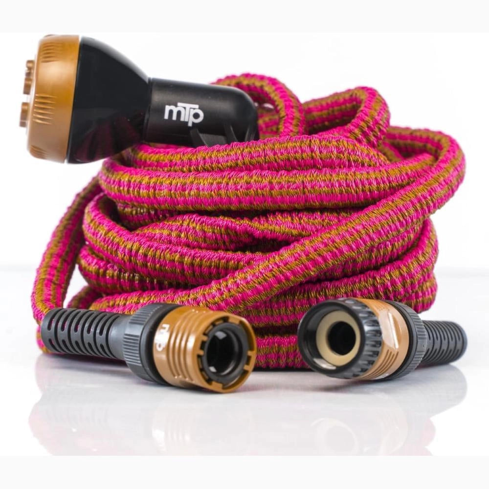 Tubo Estensibile irrigazione resistente leggero compatto 7,5 mestri Fucsia