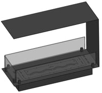 Camino a Bioetanolo da Incasso 80x30x60 cm Infire U800 Slim Nero