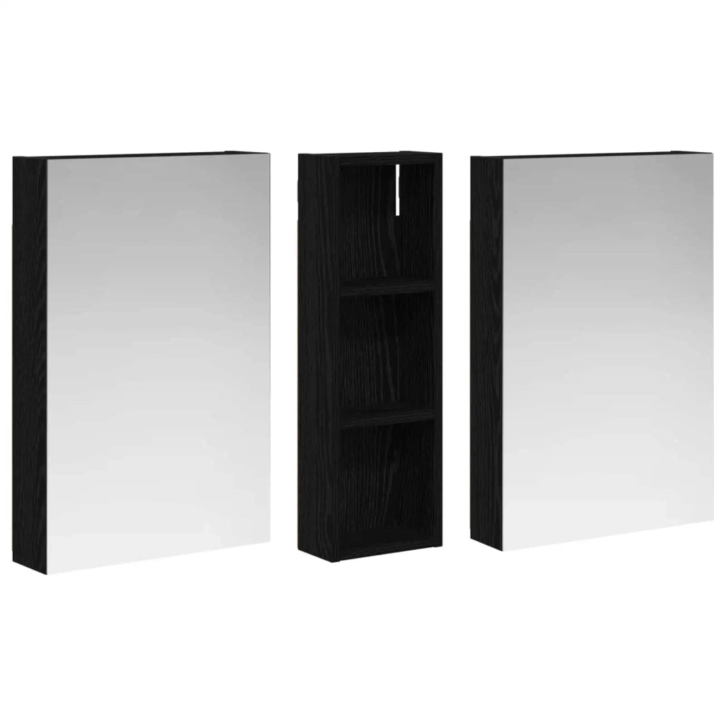 Set di Armadi da Bagno | Armadio da bagno con porta 3 pz 100 x 10,5 x 60,5 cm