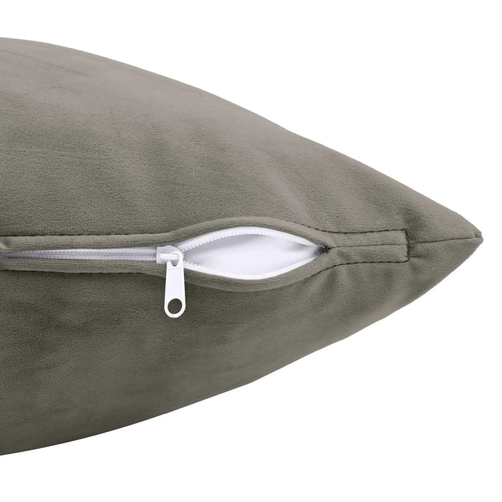 Cuscino con cuscino HEERLEN 12 pz Grigio Chiaro Velluto 924498