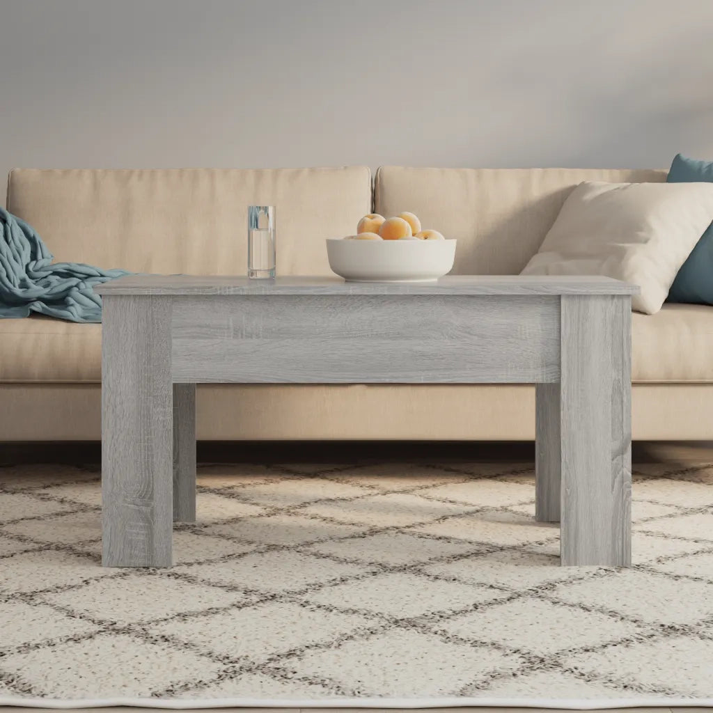 Tavolino da Salotto Grigio Sonoma 101x49x52cm Legno Multistrato cod mxl 13286
