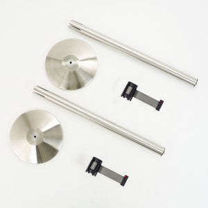 2 Colonnine Tendinastro di 3 m in Acciaio nastro Grigio