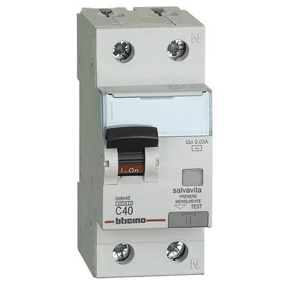 Differenziale magnetotermico 1P+N 0,03 40A Bticino