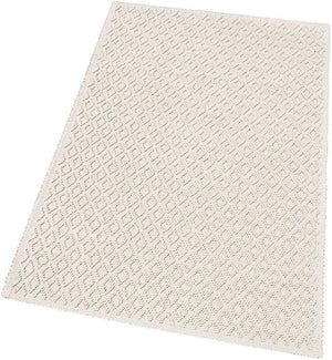 Tappeto Camera Scendiletto Bagno 60x95 cm Puro Cotone Lavabile Elegante Assorbente A Pois