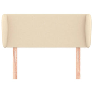 Testiera ad Orecchio Crema 83 x 23 x 78/88 cm in Tessuto