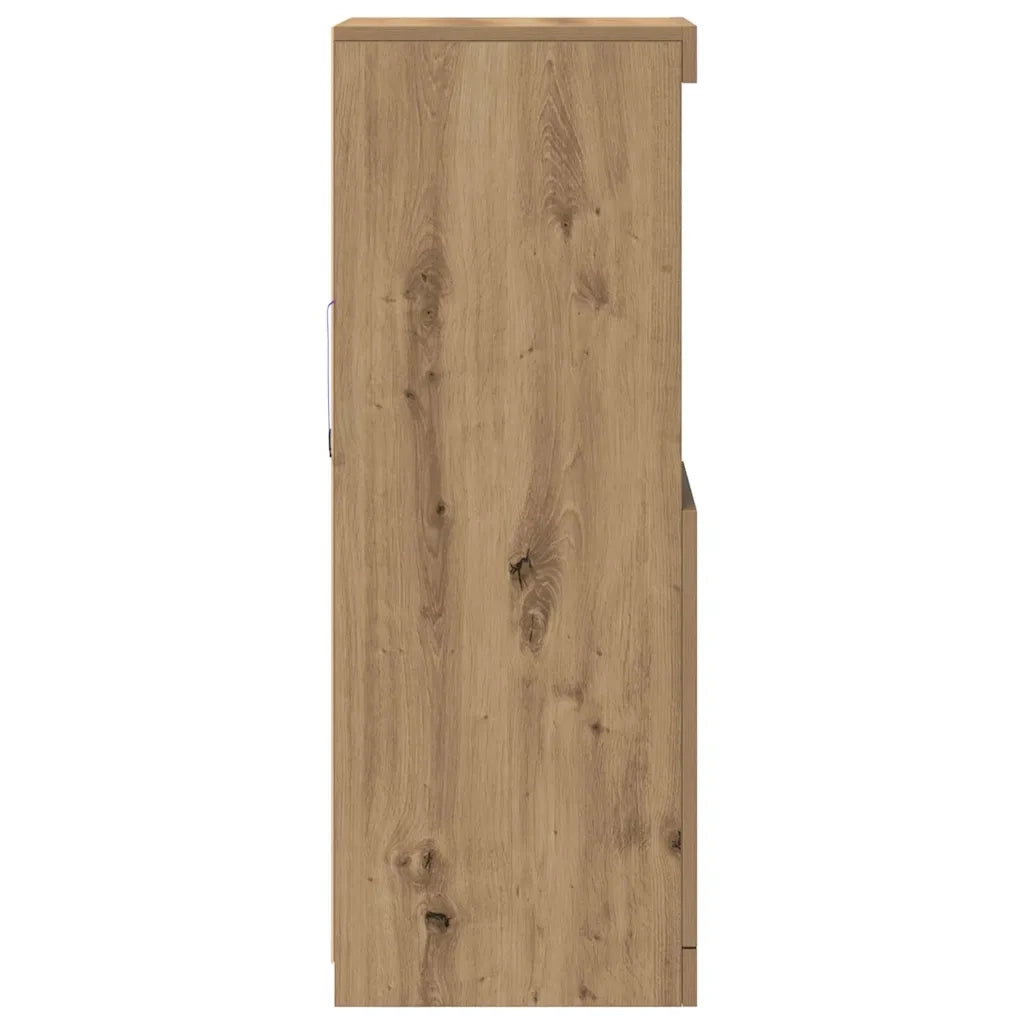 Credenza | Madia LED Rovere artigianale 41 x 37 x 100 cm Legno multistrato