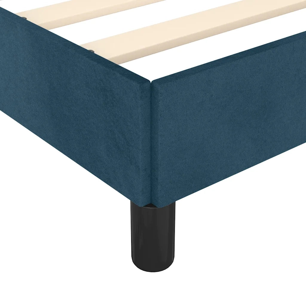 Giroletto senza Materasso-Struttura Letto Blu Scuro 140x190 cm in Velluto 480574