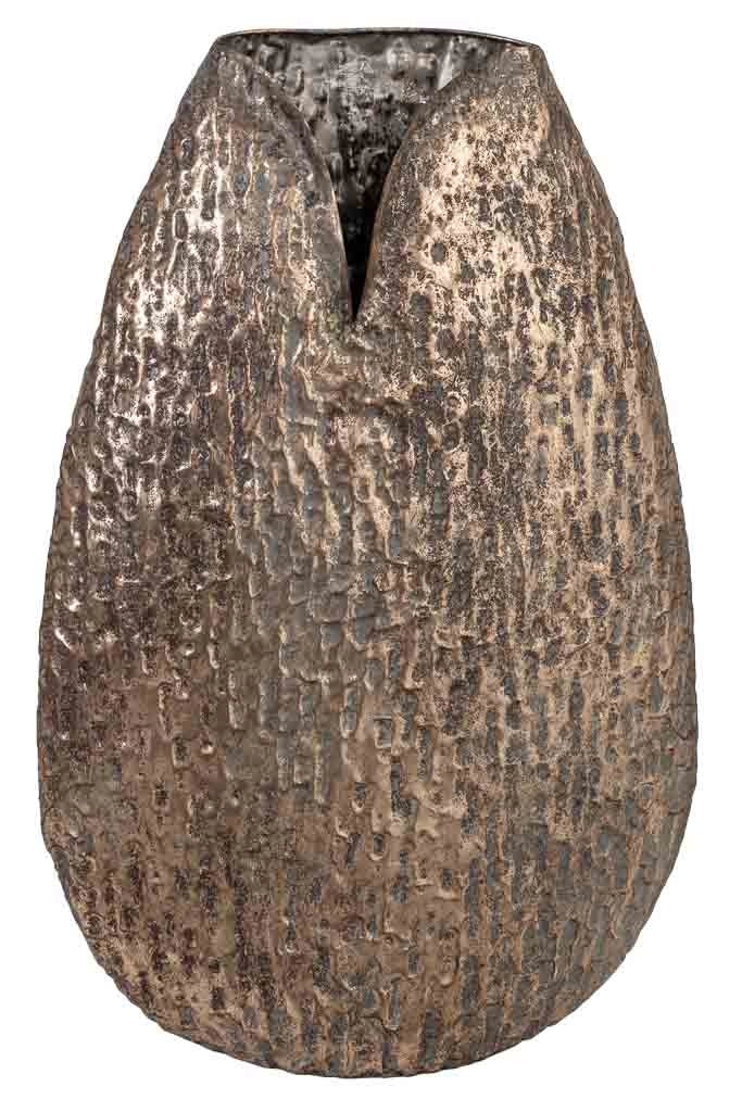 Vaso in metallo dorato 48x13,5x72,5h cm