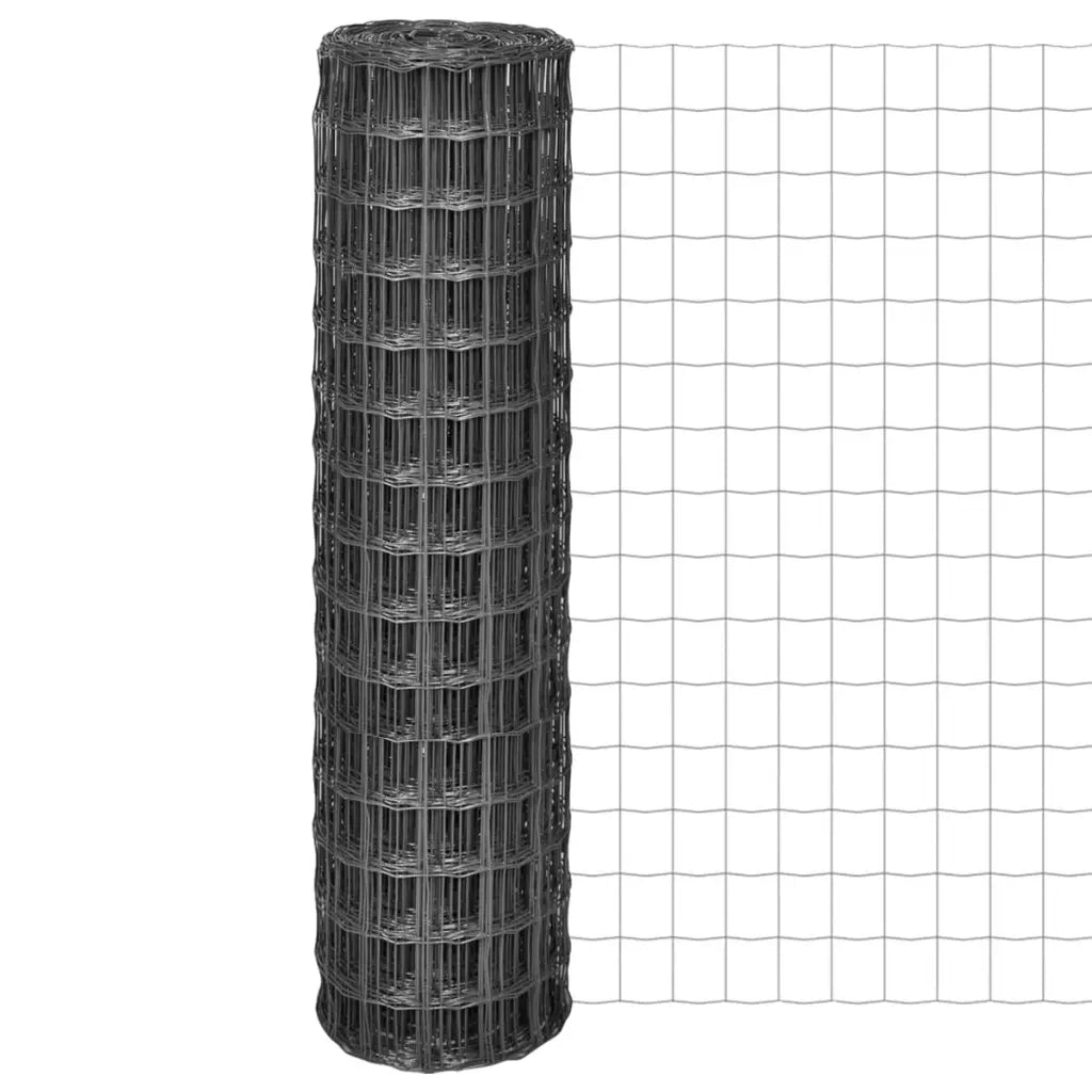 Recinzione Euro in Acciaio 10x1,5 m Grigia cod mxl 16566