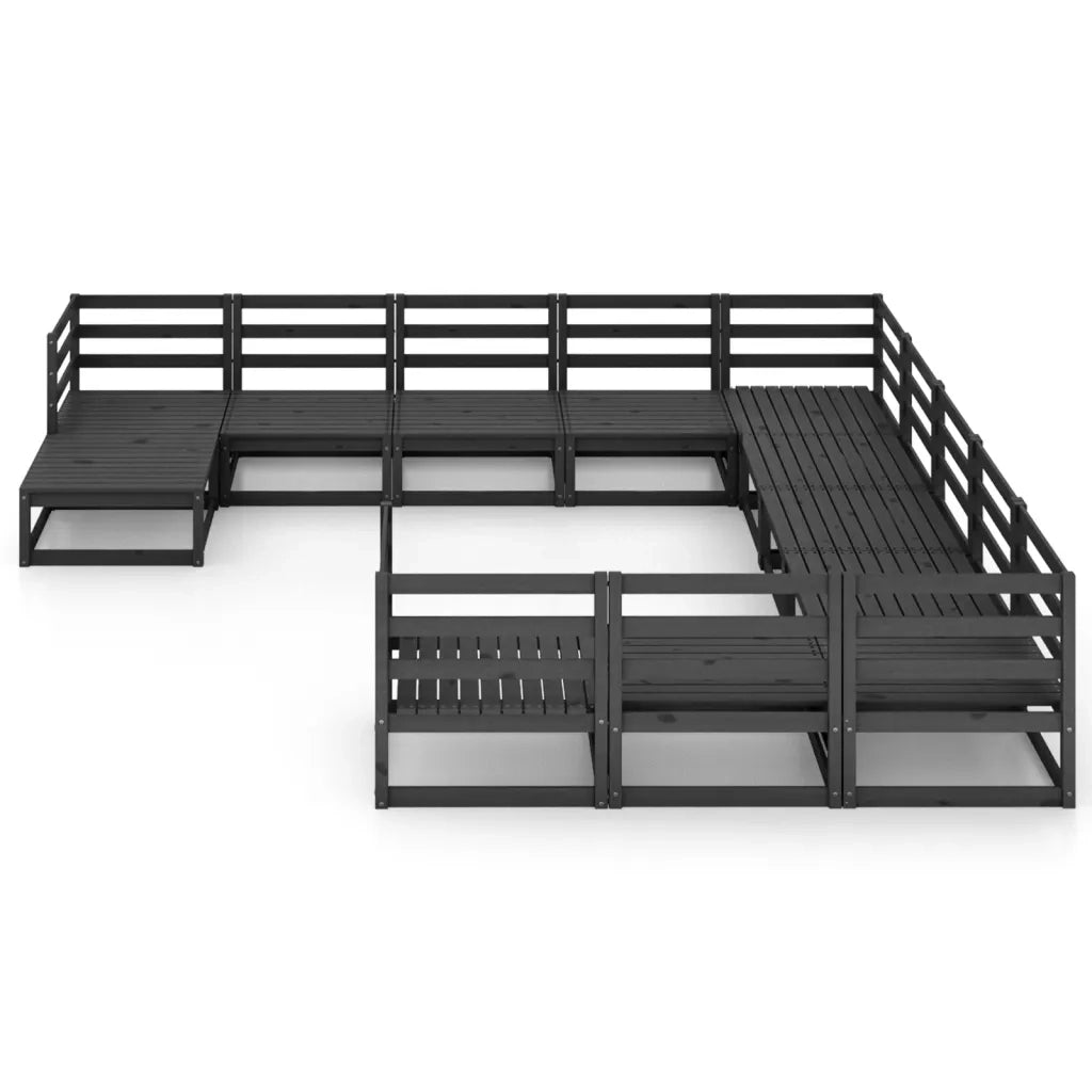 Set Divani da Giardino 12 pz in Legno Massello di Pino cod mxl 37210