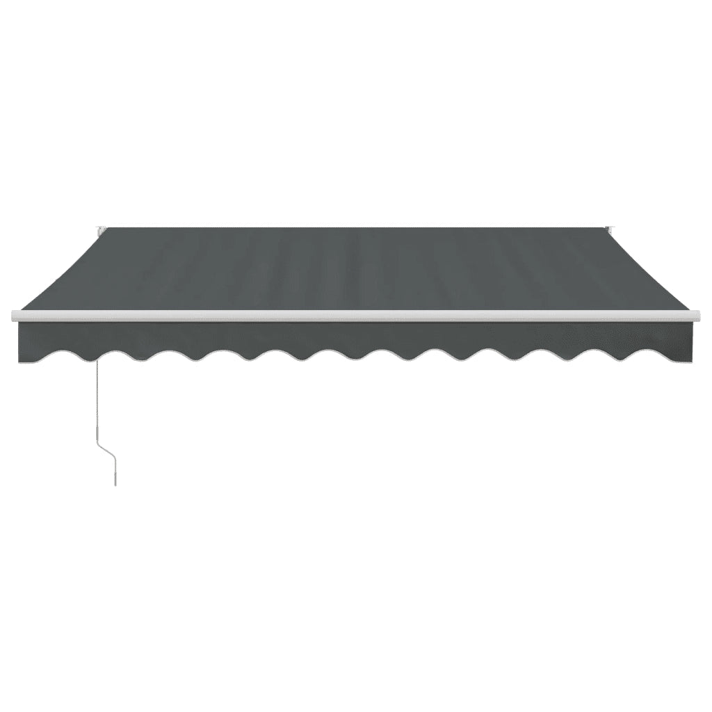 Tenda da Sole Retrattile-Tenda parasole per Patio Antracite 3x2,5 m Tessuto e Alluminio 702874