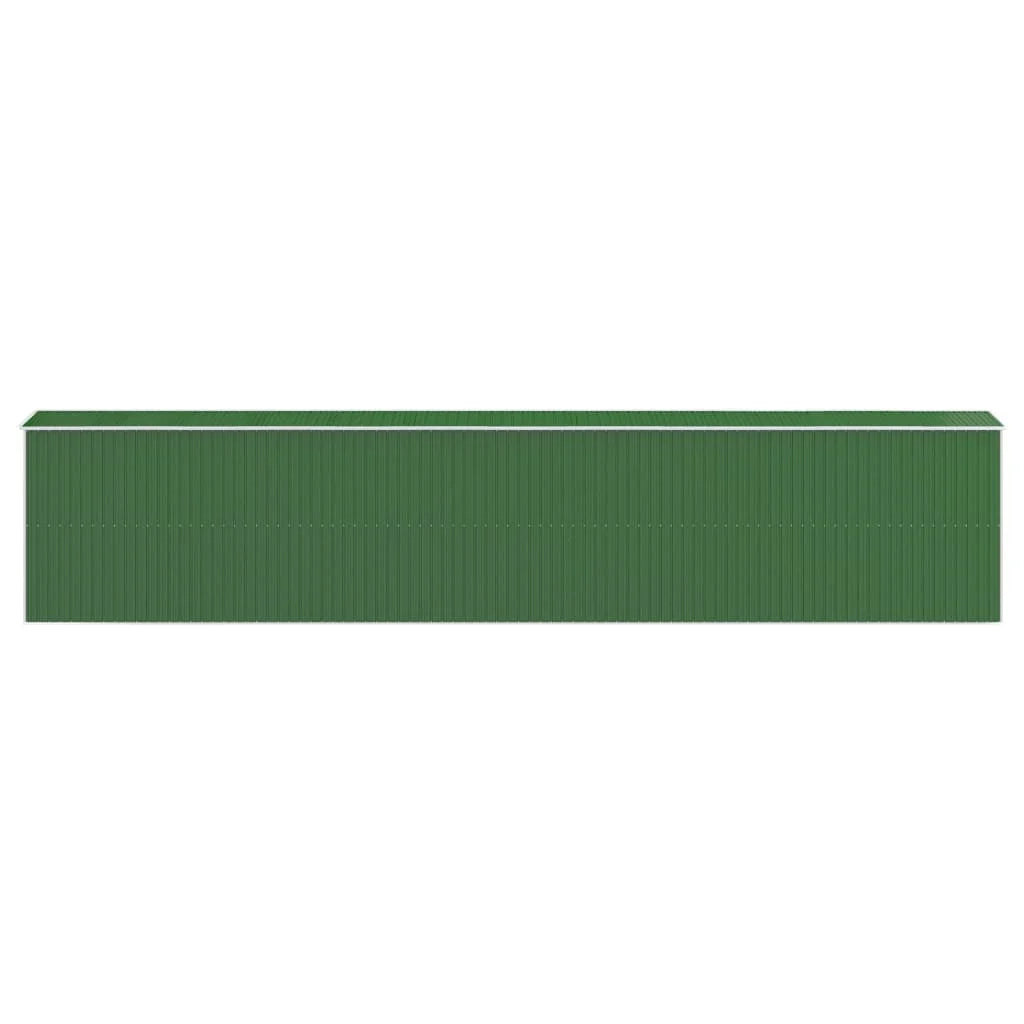 Casetta da giardino cabina ripostiglio casetta da esterno robusta casetta per attrezzi 192 x 938 x 223 cm acciaio zincato verde 02_0022370