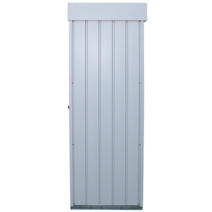 Armadio da Esterno 2 Porte 74,6x161,5x209 cm in Acciaio Zincato Grigio
