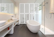 WEAVING - Pannello in PVC traforato - Parasole Misura: 73x148 cm, Colore: bianco