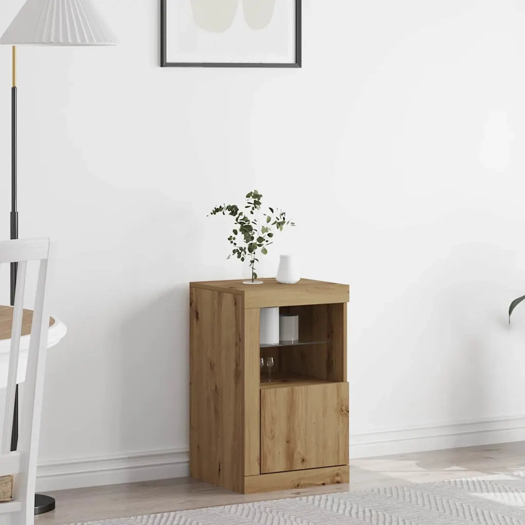 Credenza | Madia LED Rovere artigianale 41 x 37 x 67 cm Legno multistrato