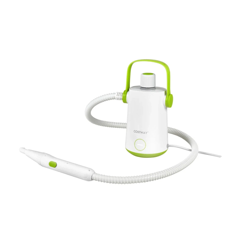 Pulitore a vapore portatile 13 x 13 x 25 cm 10 accessori pulizia rapida design moderno in PP bianco e verde 20_0012916