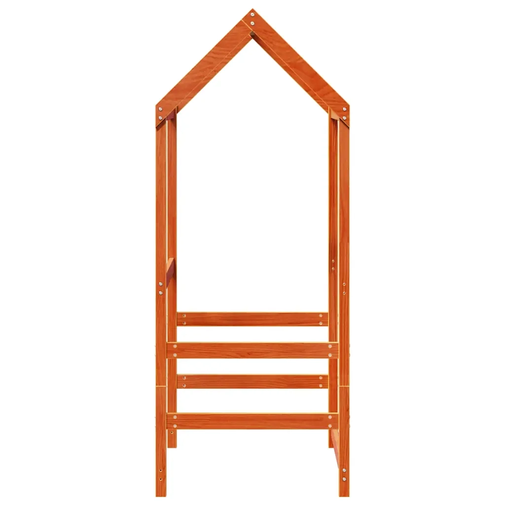 Tetto Letto Bambini Marrone Cera 98x70x176,5 cm Massello Pino 846993