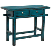 Mobile da ingresso in legno blu 108x43x82h cm