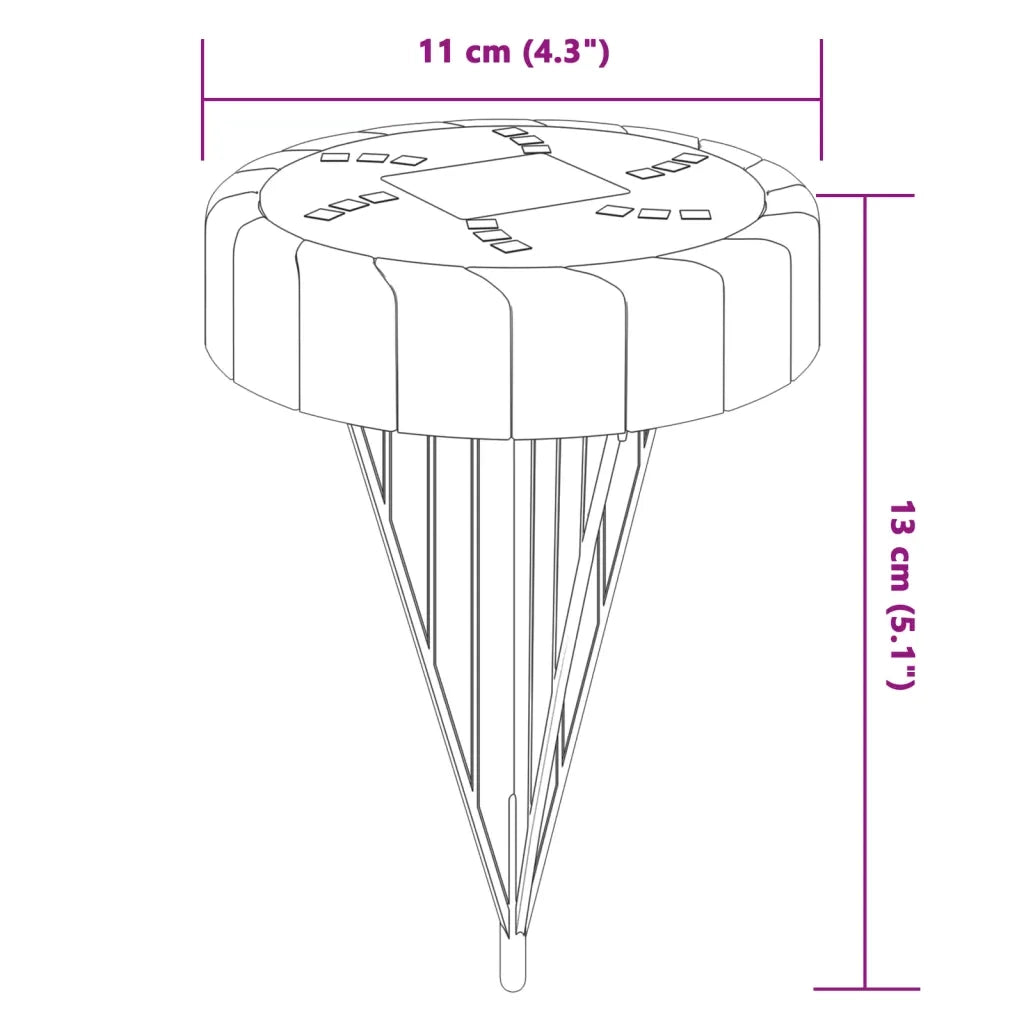 Luci Solari da Terra con Picchetti da Esterno 4 pz Bianco Caldo CFW5677935