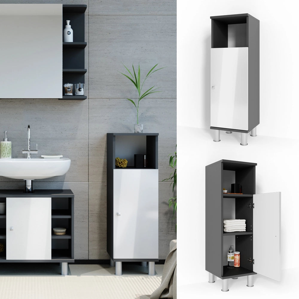 Mobiletto bagno Fynn Antracite 30 x 95 cm Vicco