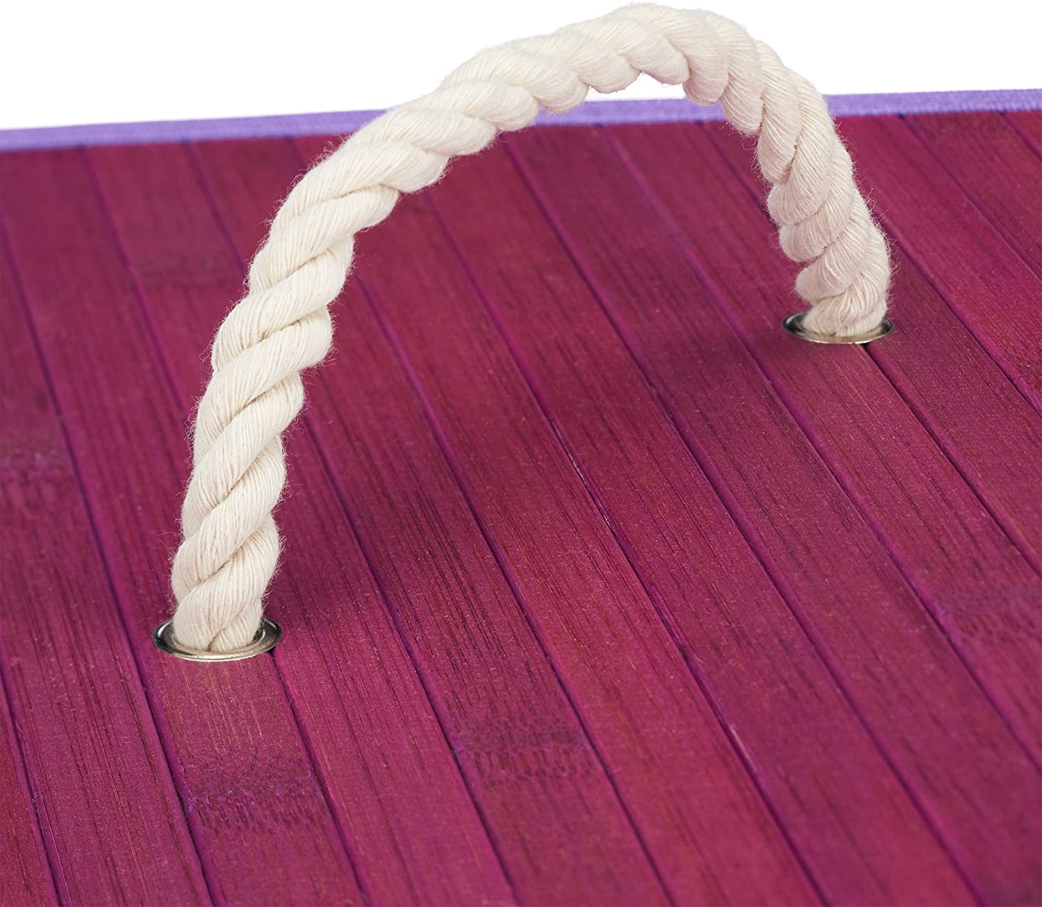 Portabiancheria pieghevole pieghevole con borsa triangolare 65 cm bambù viola 13_0001902_2