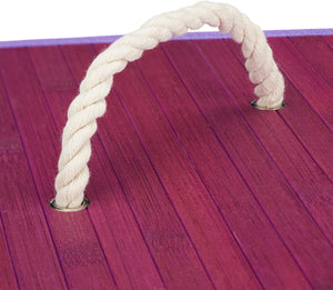 Portabiancheria pieghevole pieghevole con borsa triangolare 65 cm bambù viola 13_0001902_2