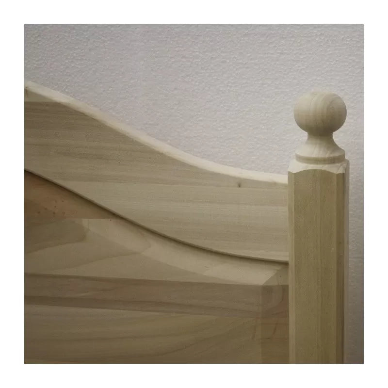 Letto 1 piazza e mezza arte povera legno grezzo 129x212x112 - Mobili 2G