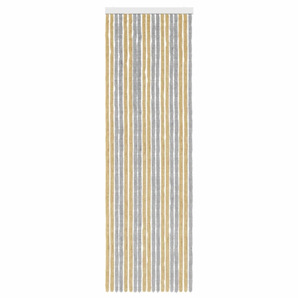Tenda per insetti in chenille Grigio e Beige 56 x 185 cm 42034461