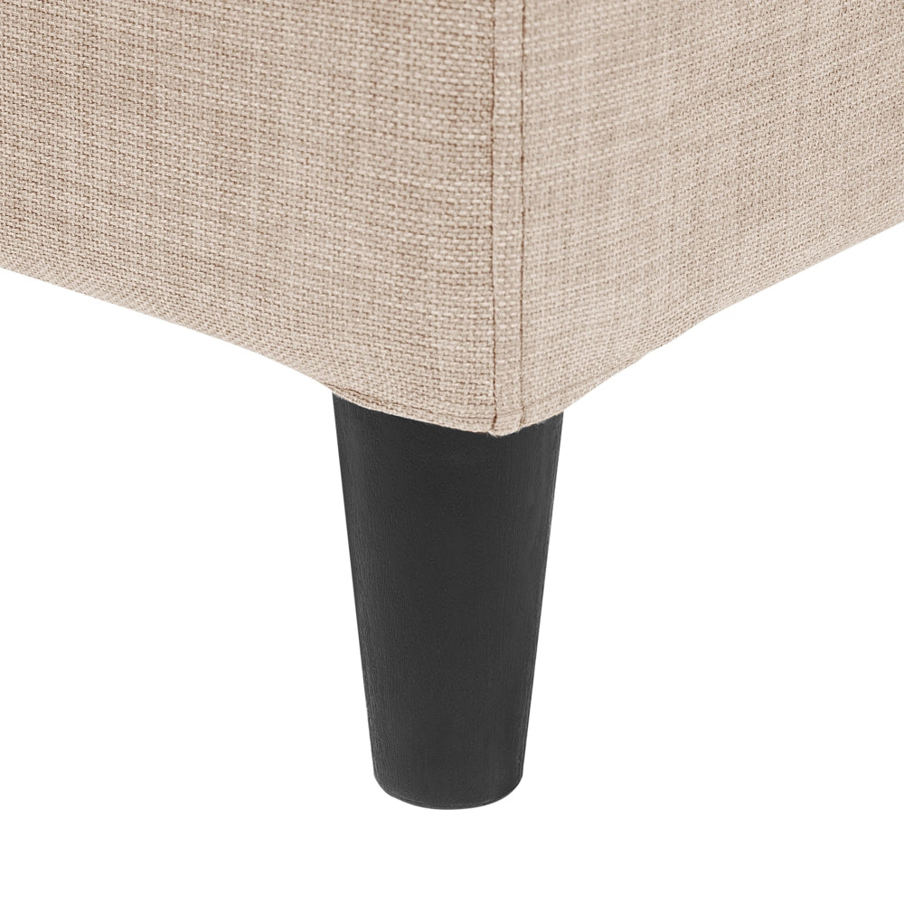 Letto 180 x 200 cm con rete a doghe in tessuto beige contemporanea