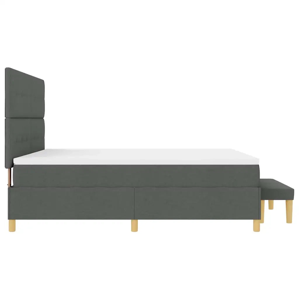 Letto a molle con testiera Grigio scuro 200 x 180 cm Tessuto 3344318