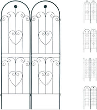 Recinzione a traliccio per piante rampicanti ad arco da giardino in ferro set da 2 verde 13_0002896