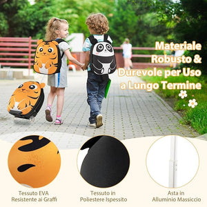 Set di Valigia per Bambini, Valigia+ Zaino, 2 Pezzi, con Ruote Girevoli a 360° e Maniglia Retrattile, Ideale per Viaggiare in Modo Comodo e Divertente (Modello 18)