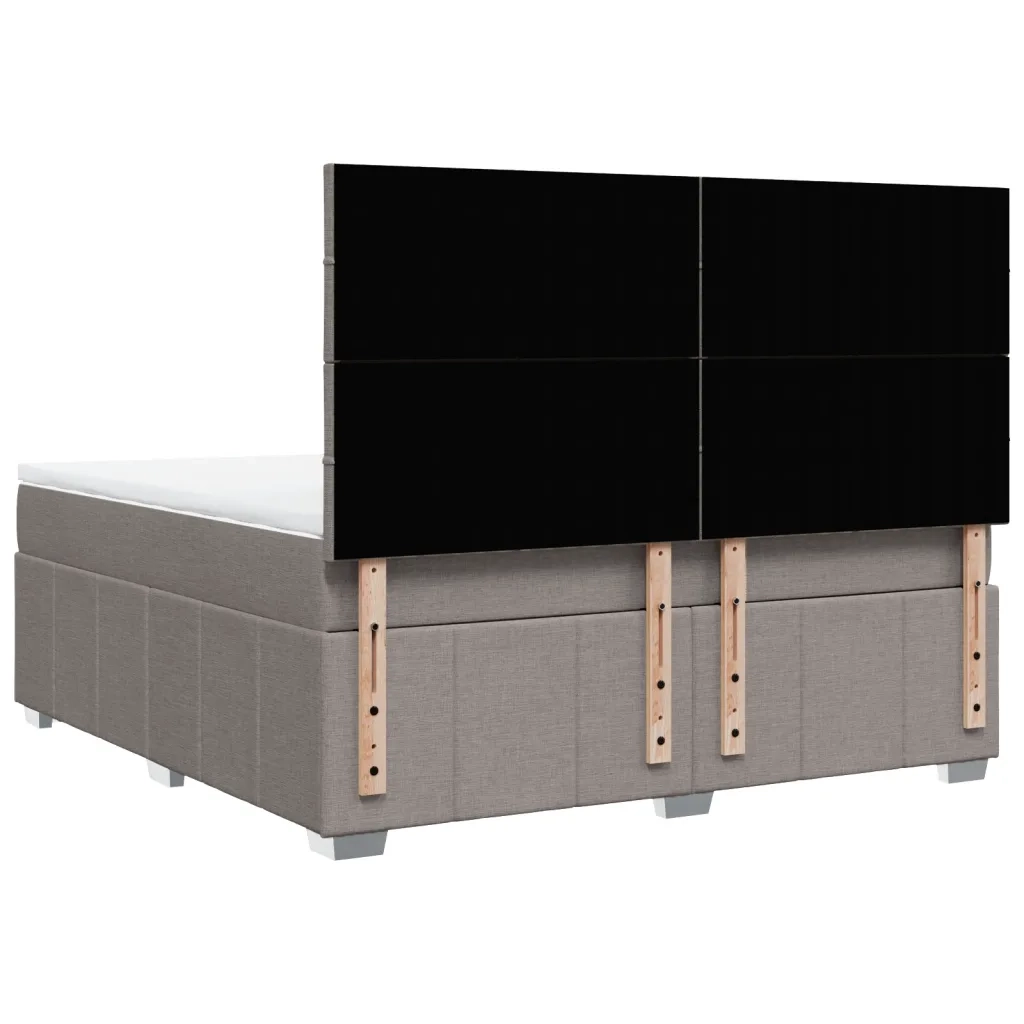 Giroletto a Molle con Materasso Tortora 180x200 cm in Tessuto 3291751